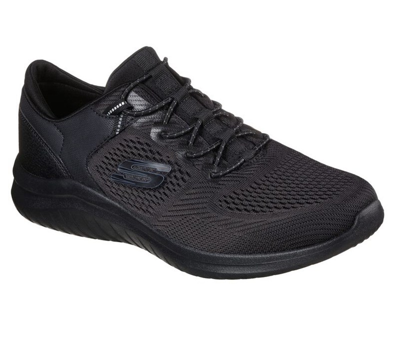 Skechers Herr Svarta Slip On - Ultra Flex 2.0 - Kerlem - Sverige (VRONC-3281)